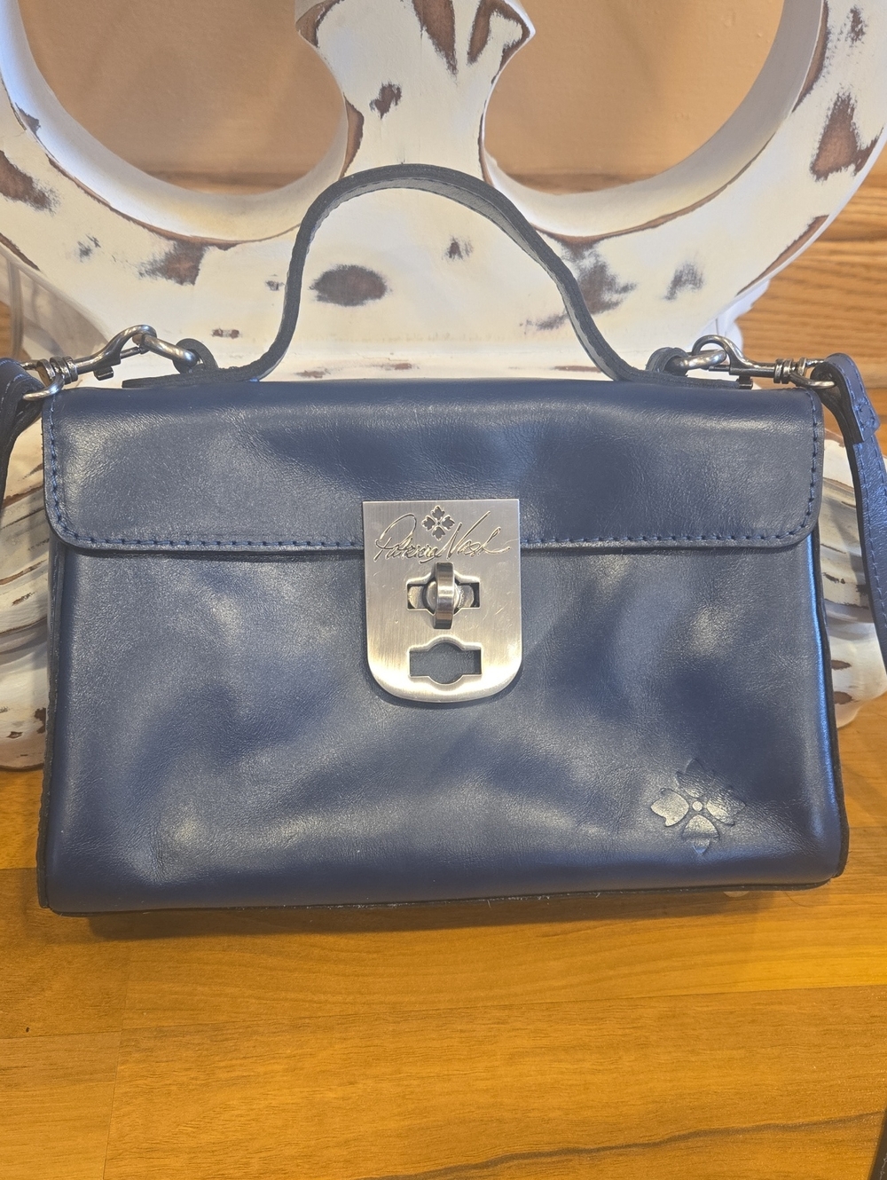 Patricia Nash Navy Tophandle Bag